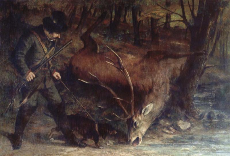 Gustave Courbet The German Huntsman France oil painting art